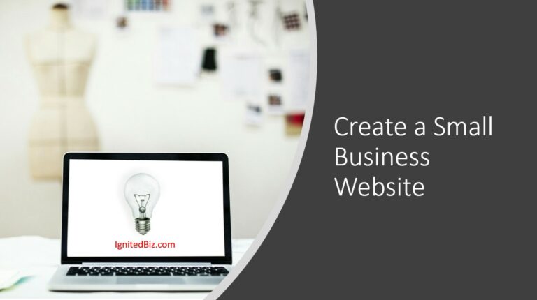 create a small business website